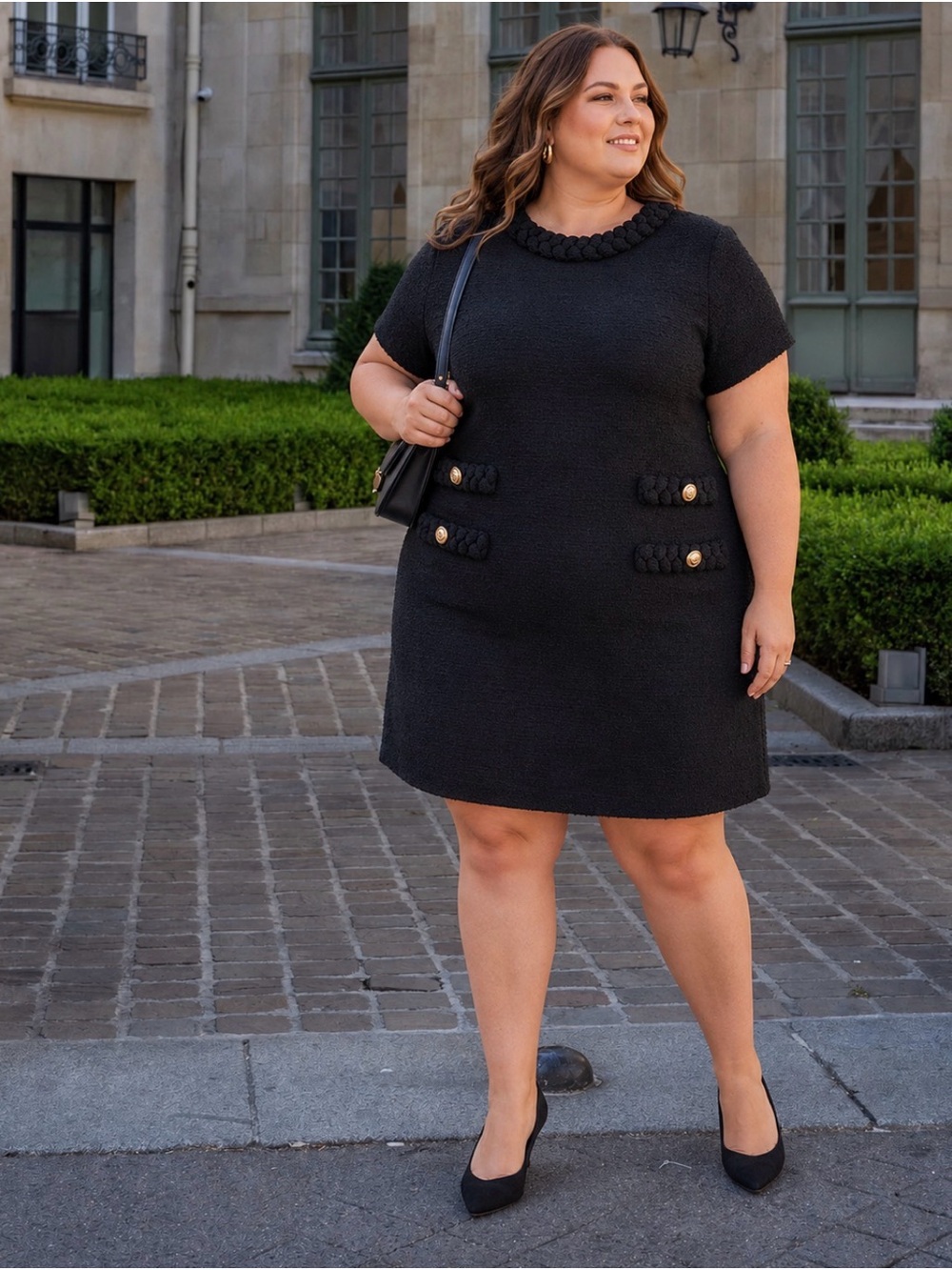 TUCKERNUCK Plus Sized Black Tweed Jackie Dress SIZE XXXL NWT $268